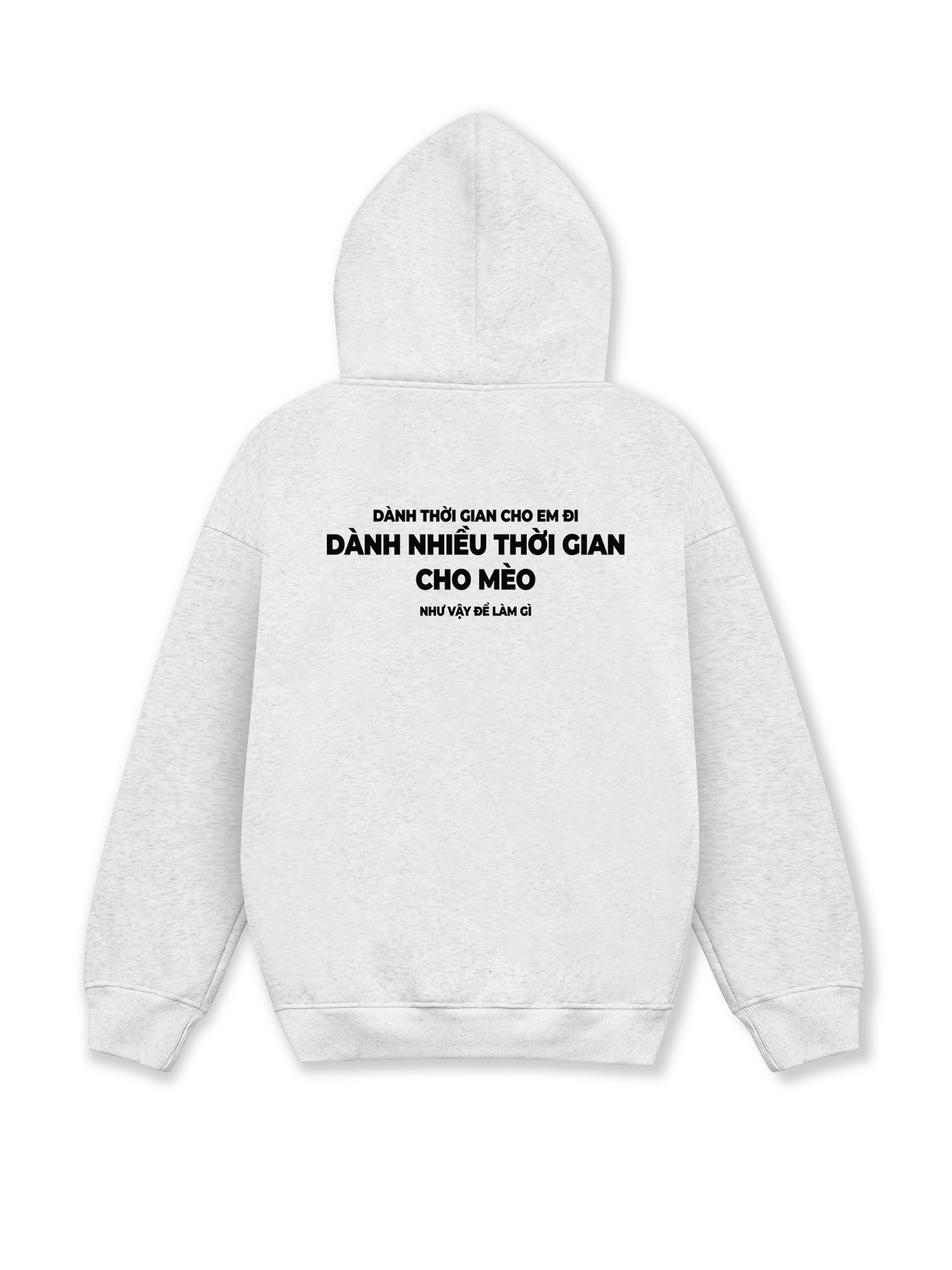 Áo Hoodie Nỉ Hai Da Dành Thời Gian Cho Mèo