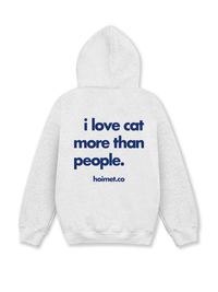 Áo Hoodie Nỉ Hai Da I Love Cat