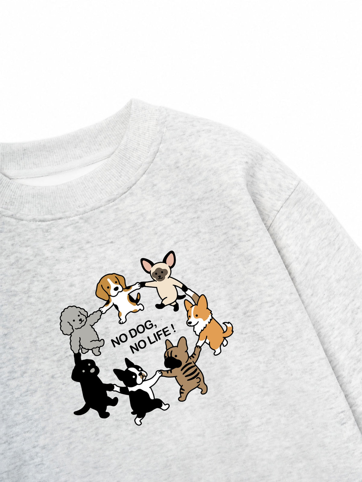 Áo Sweater Nỉ Hai Da No Dog No Life