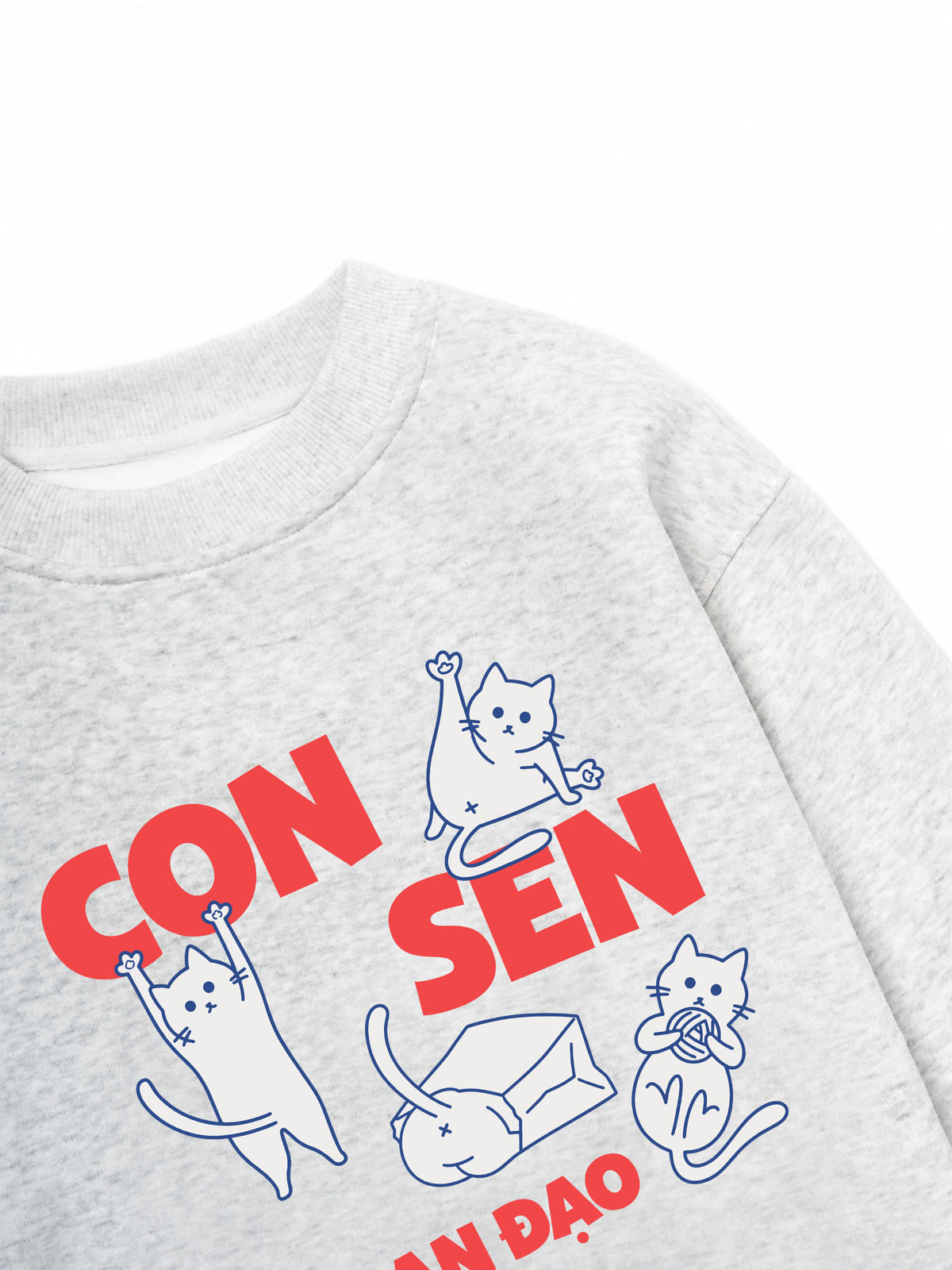 Áo Sweater Nỉ Hai Da Con Sen Ngoan Đạo Mèo