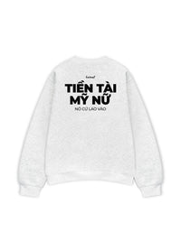 Áo Sweater Nỉ Hai Da Tiền Tài Mỹ Nữ
