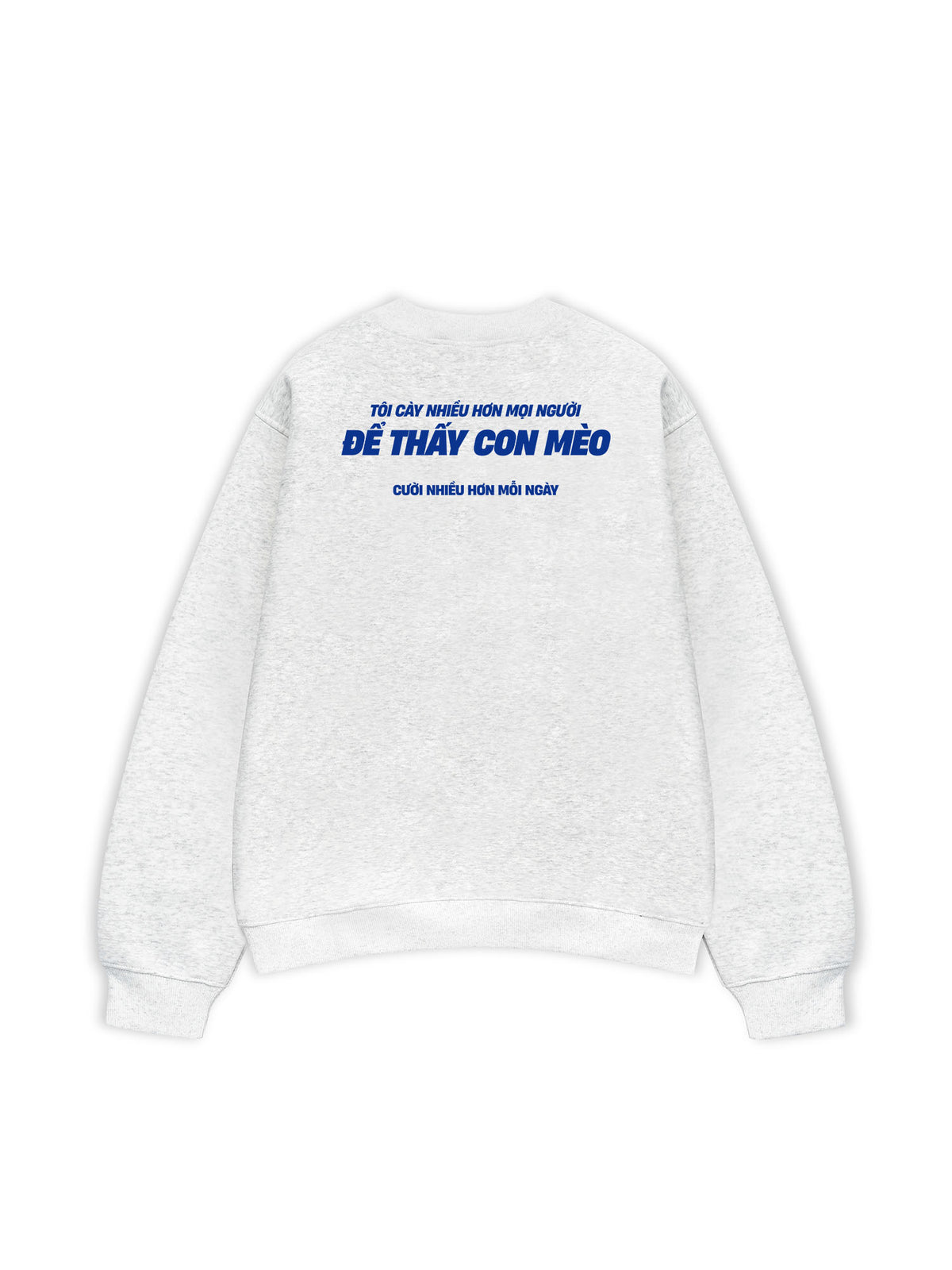 Áo Sweater Nỉ Hai Da Mèo Cười Nhiều Hơn