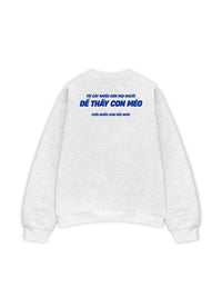 Áo Sweater Nỉ Hai Da Mèo Cười Nhiều Hơn