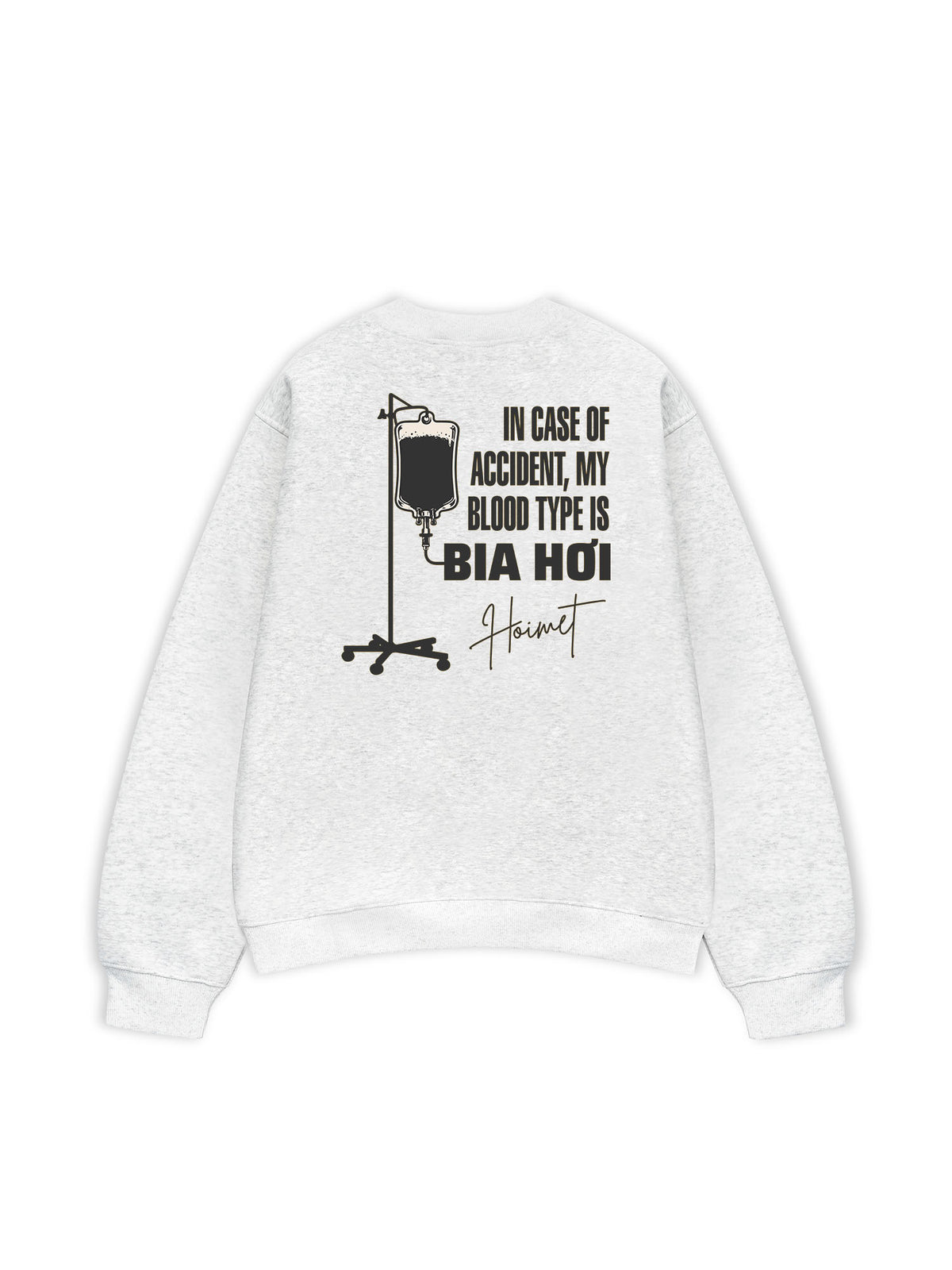 Áo Sweater Nỉ Hai Da Blood Type Is Bia Hơi