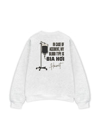 Áo Sweater Nỉ Hai Da Blood Type Is Bia Hơi