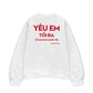 Áo Sweater Nỉ Hai Da Yêu Em Tối Đa