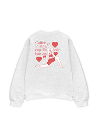 Áo Sweater Nỉ Hai Da Pilates & Coffee