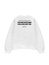 Áo Sweater Nỉ Hai Da Phải Nuôi Chó Mèo