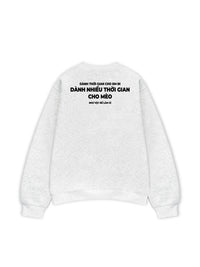 Áo Sweater Nỉ Hai Da Dành Thời Gian Cho Mèo
