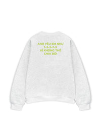 Áo Sweater Nỉ Hai Da Yêu Em Như