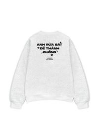 Áo Sweater Nỉ Hai Da Anh Rửa Bát