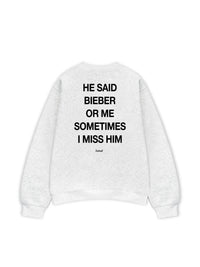 Áo Sweater Nỉ Hai Da  He Said Bieber Or Me