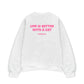 Áo Sweater Nỉ Hai Da  Life Is Better With A Cat