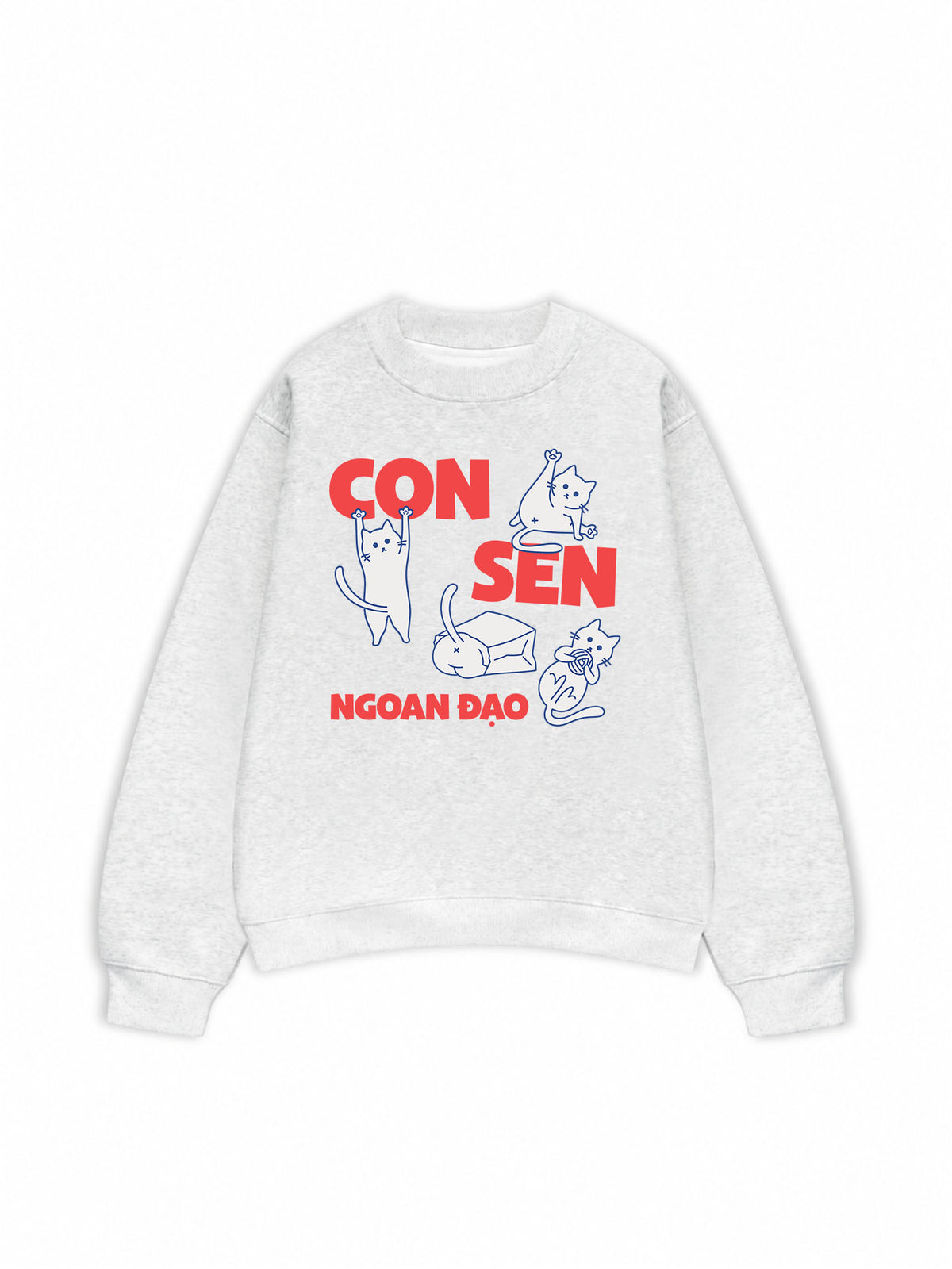 Áo Sweater Nỉ Hai Da Con Sen Ngoan Đạo Mèo