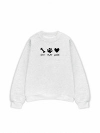 Áo Sweater Nỉ Hai Da Eat Play Love