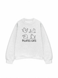 Áo Sweater Nỉ Hai Da Pilates Cat