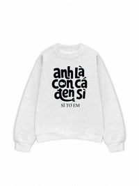 Áo Sweater Nỉ Hai Da Cá Đen Xì