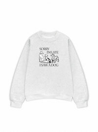 Áo Sweater Nỉ Hai Da I Saw A Dog