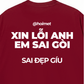 Áo Thun Relaxed Fit Xin Lỗi Anh