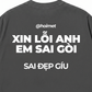 Áo Thun Relaxed Fit Xin Lỗi Anh