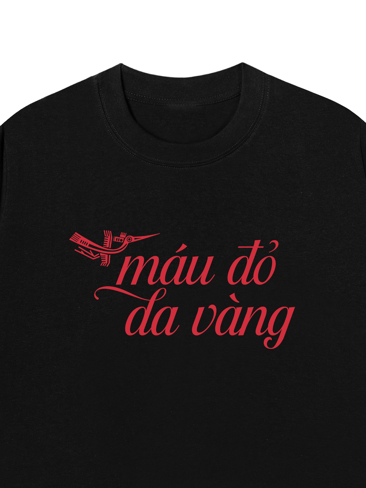 Áo Thun Relaxed Fit Máu Đỏ Da Vàng