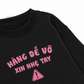 Áo Sweater Nỉ Hai Da Cẩn Thận Vỡ
