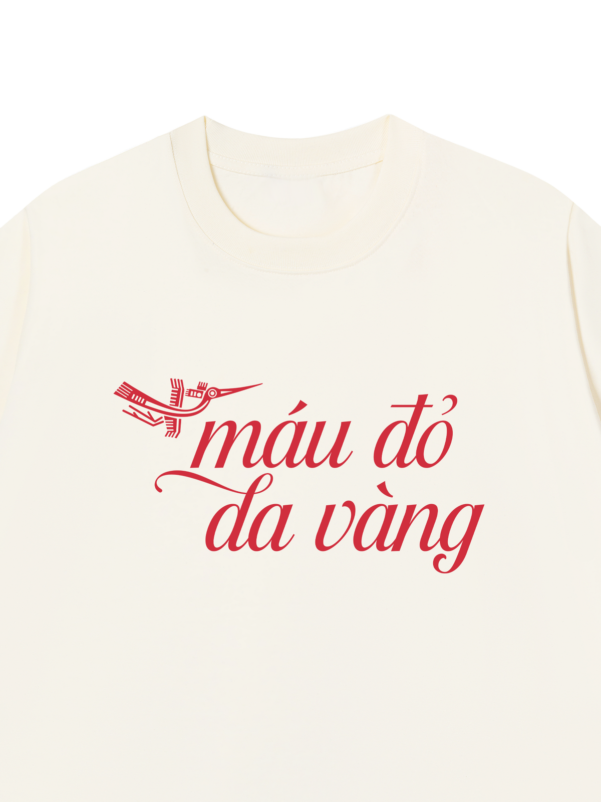 Áo Thun Relaxed Fit Máu Đỏ Da Vàng