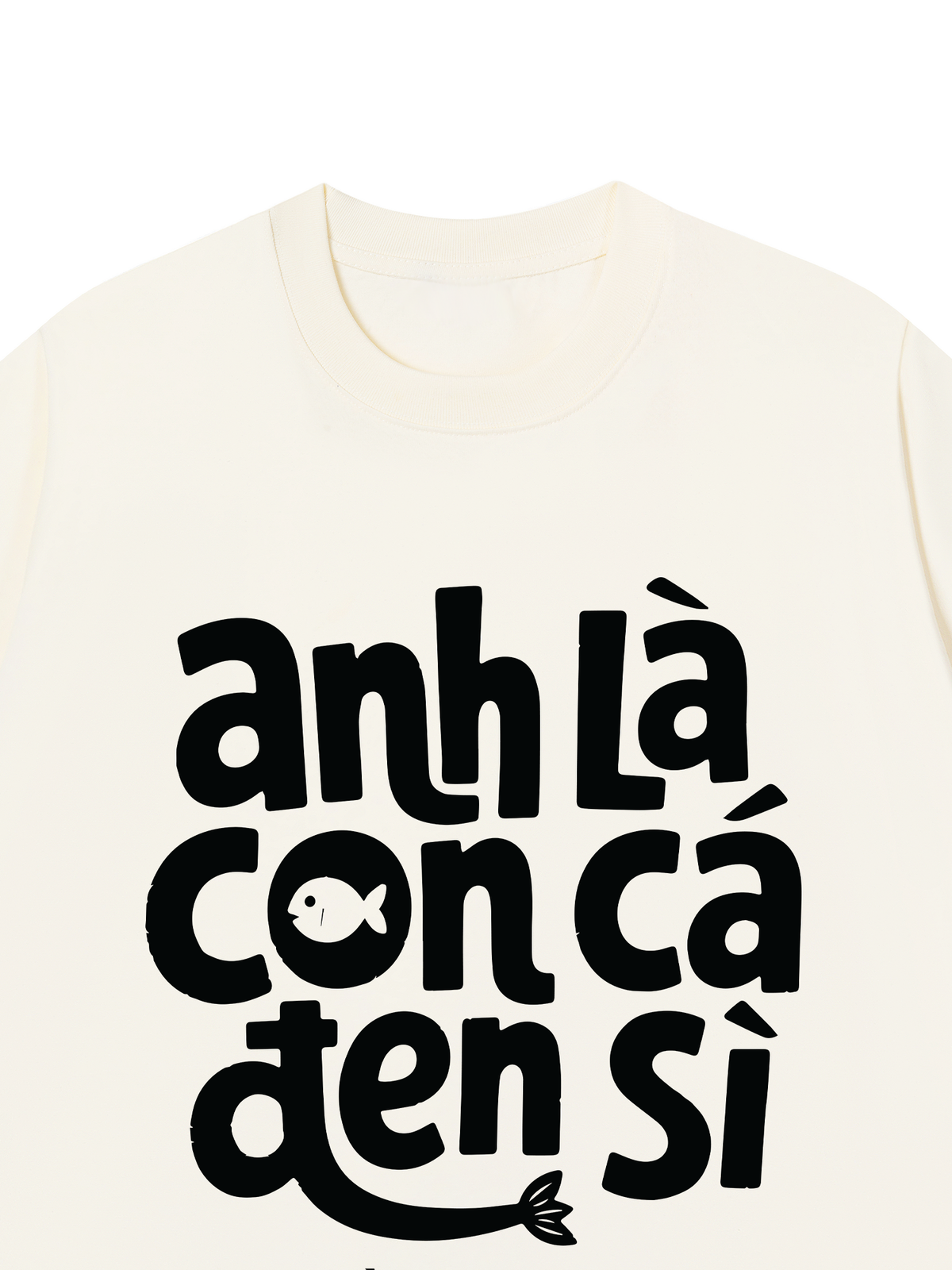 Áo Thun Relaxed Fit Cá Đen Xì