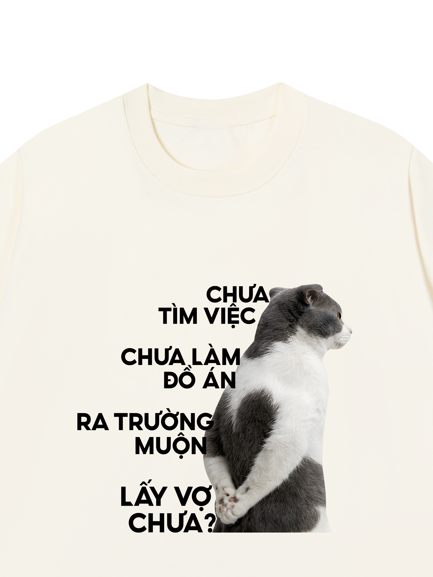 Áo Thun Relaxed Fit Cột Sống Sinh Viên