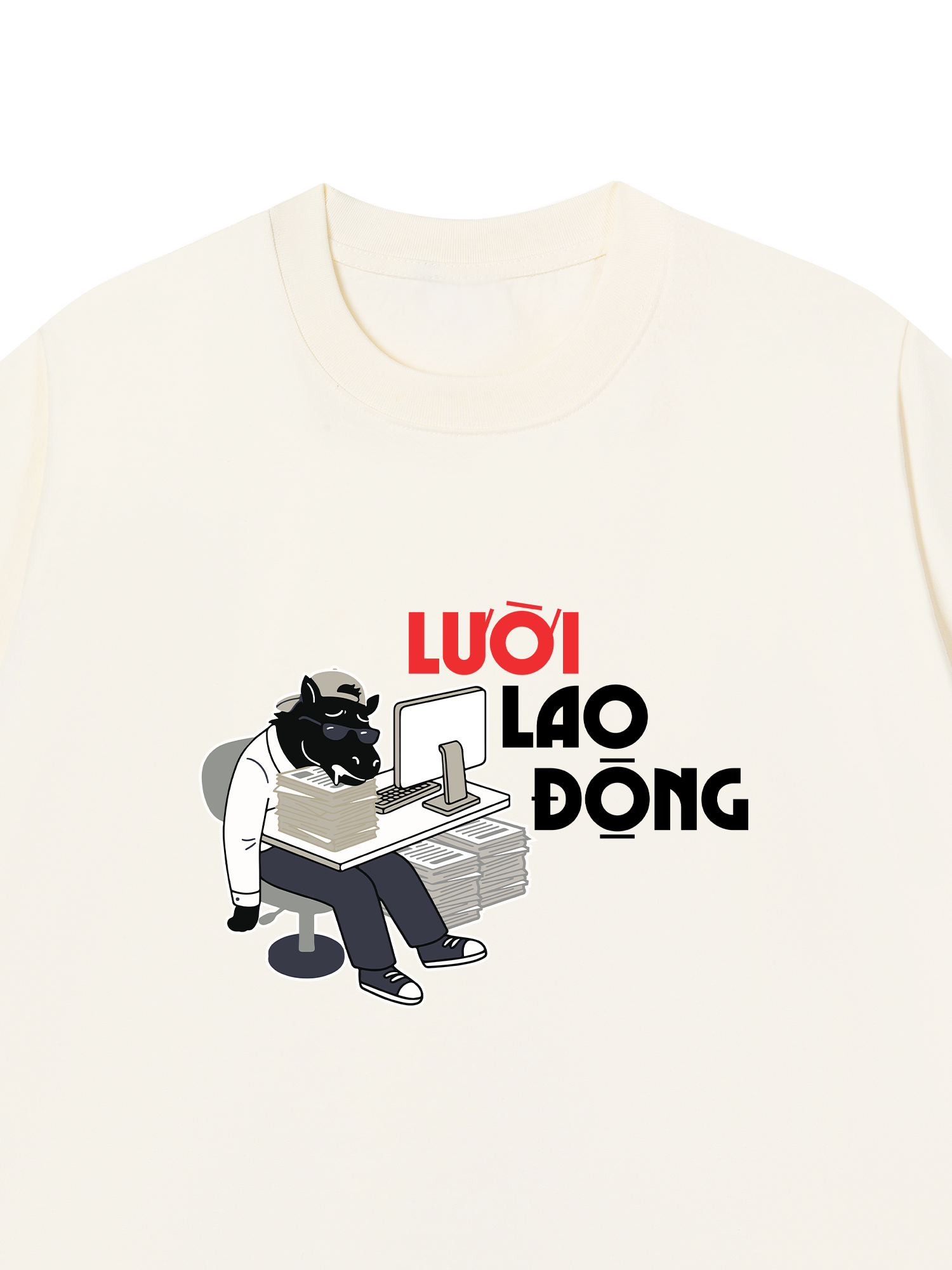 Áo Thun Relaxed Fit Lười Lao Động