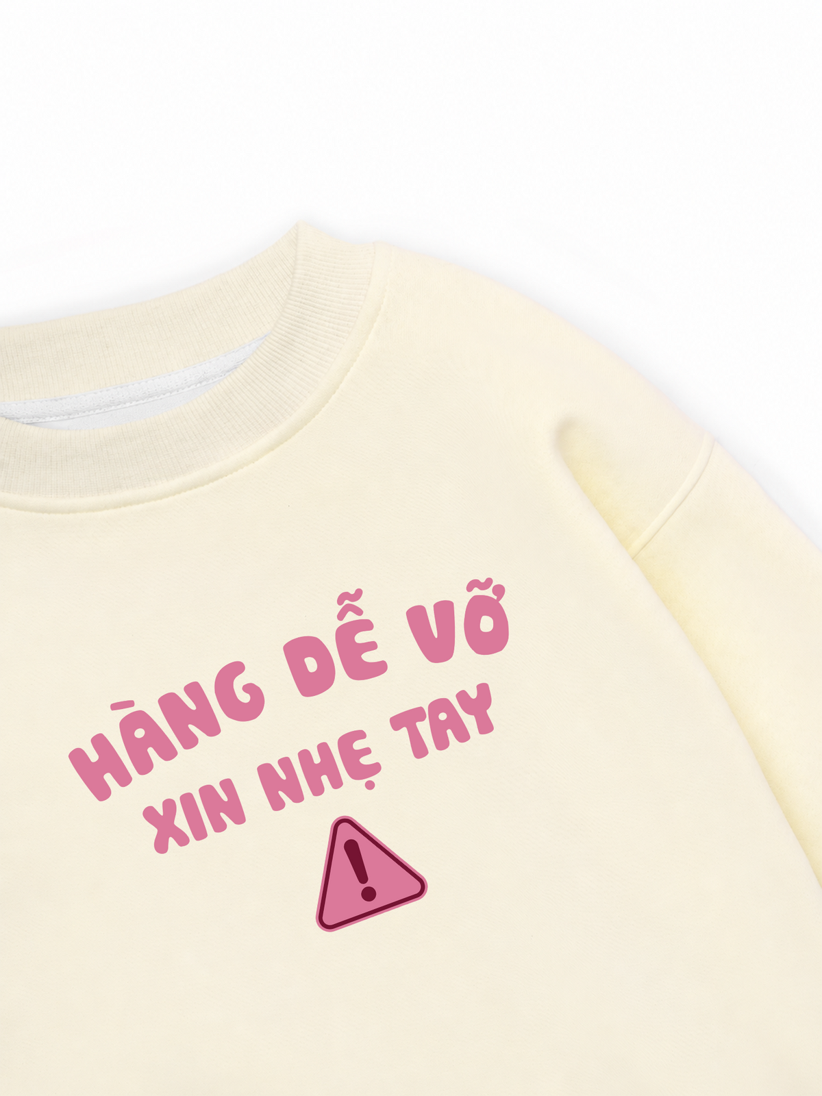 Áo Sweater Nỉ Hai Da Cẩn Thận Vỡ