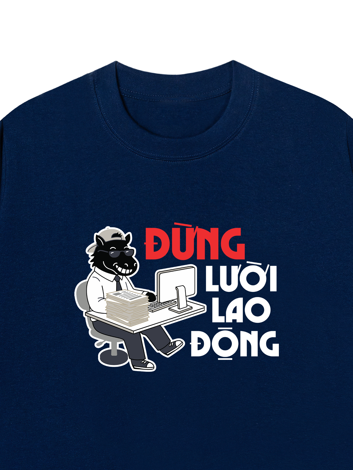 Áo Thun Relaxed Fit Đừng Lười Lao Động