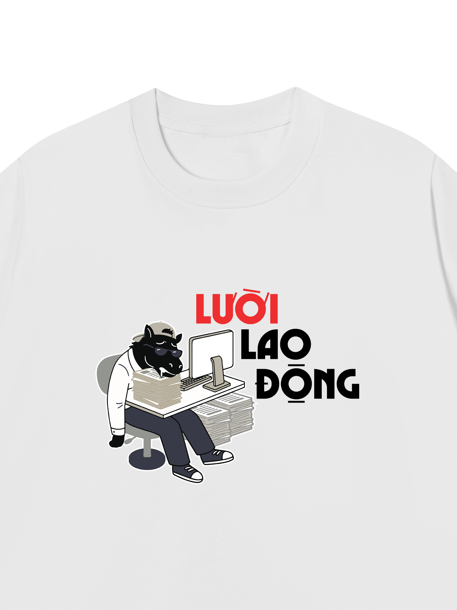 Áo Thun Relaxed Fit Lười Lao Động