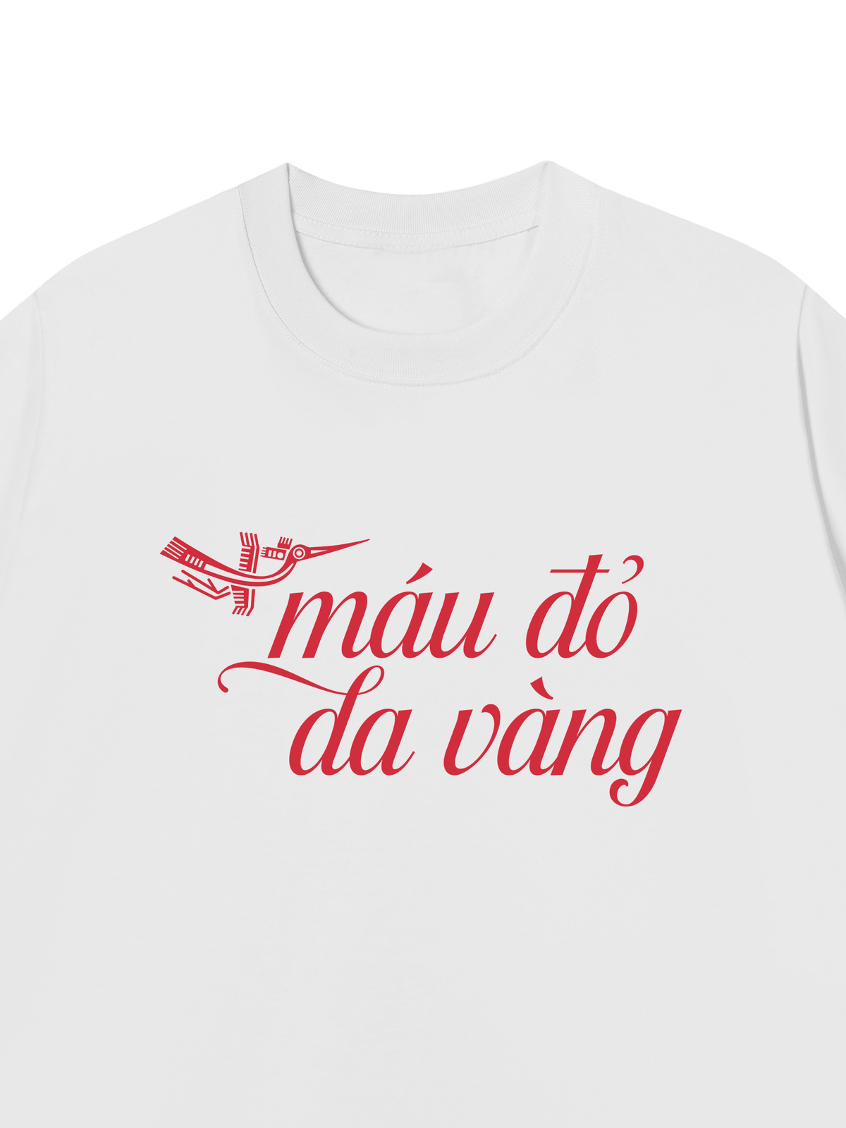 Áo Thun Relaxed Fit Máu Đỏ Da Vàng
