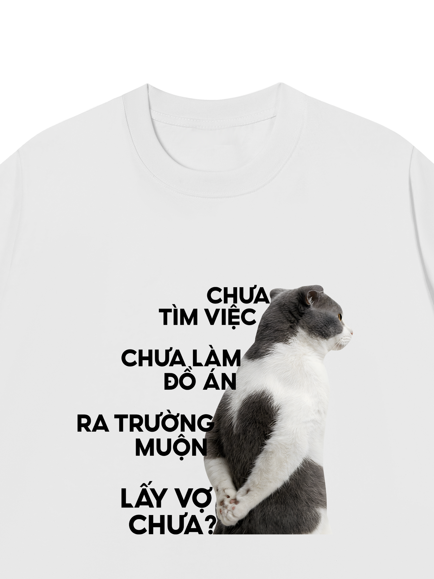 Áo Thun Relaxed Fit Cột Sống Sinh Viên