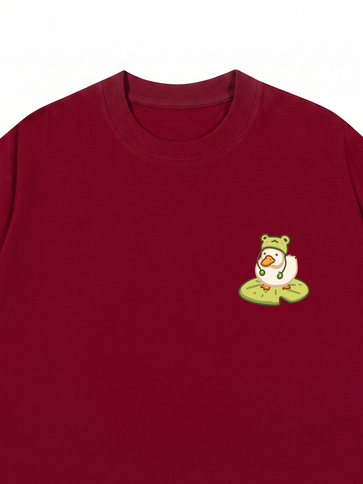 Áo Thun Relaxed Fit Vịt Chill Trên Lá