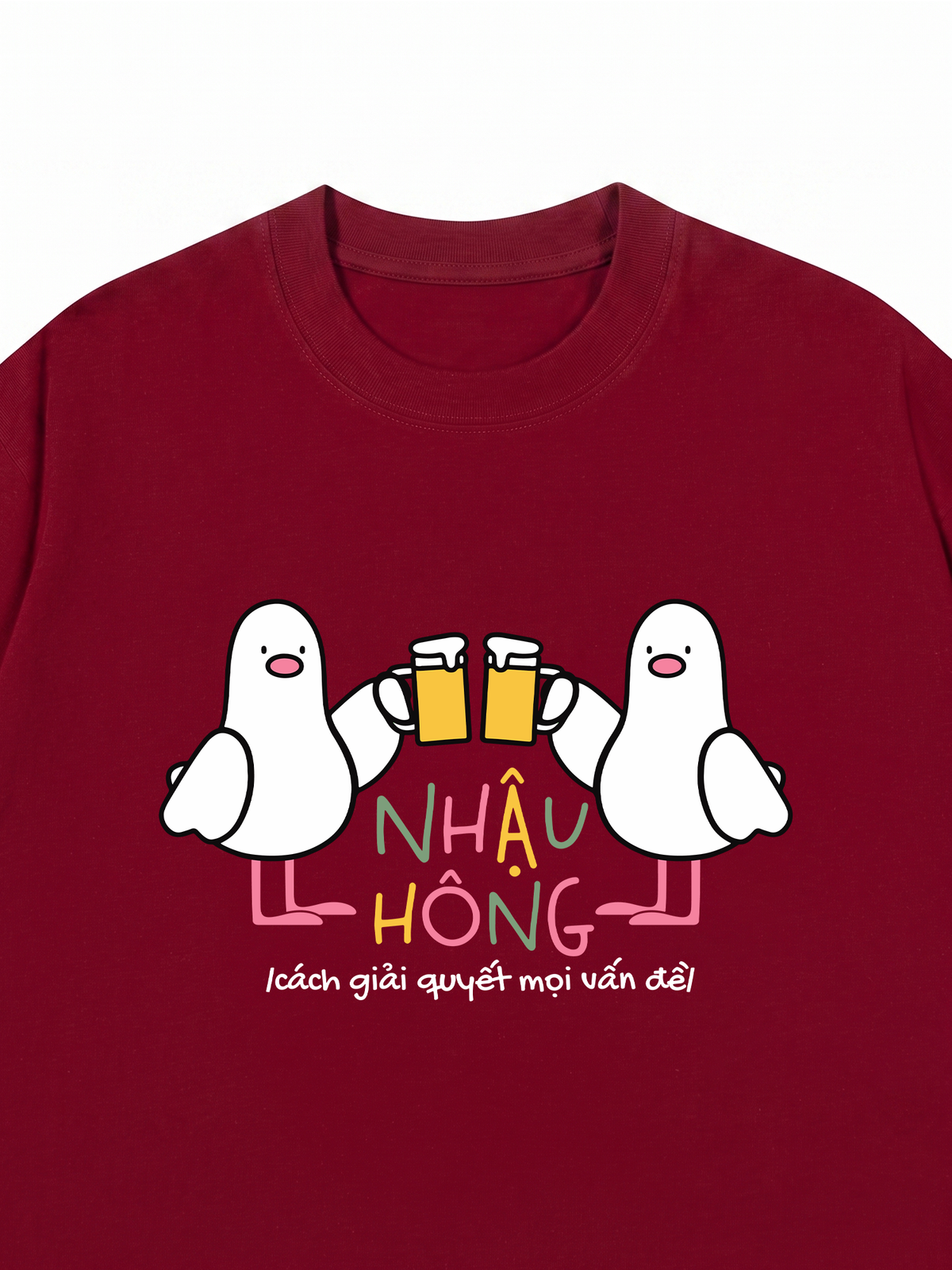 Áo Thun Relaxed Fit Nhậu Hông