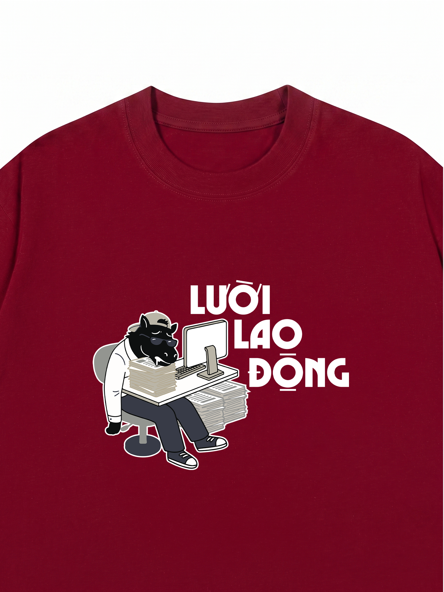 Áo Thun Relaxed Fit Lười Lao Động