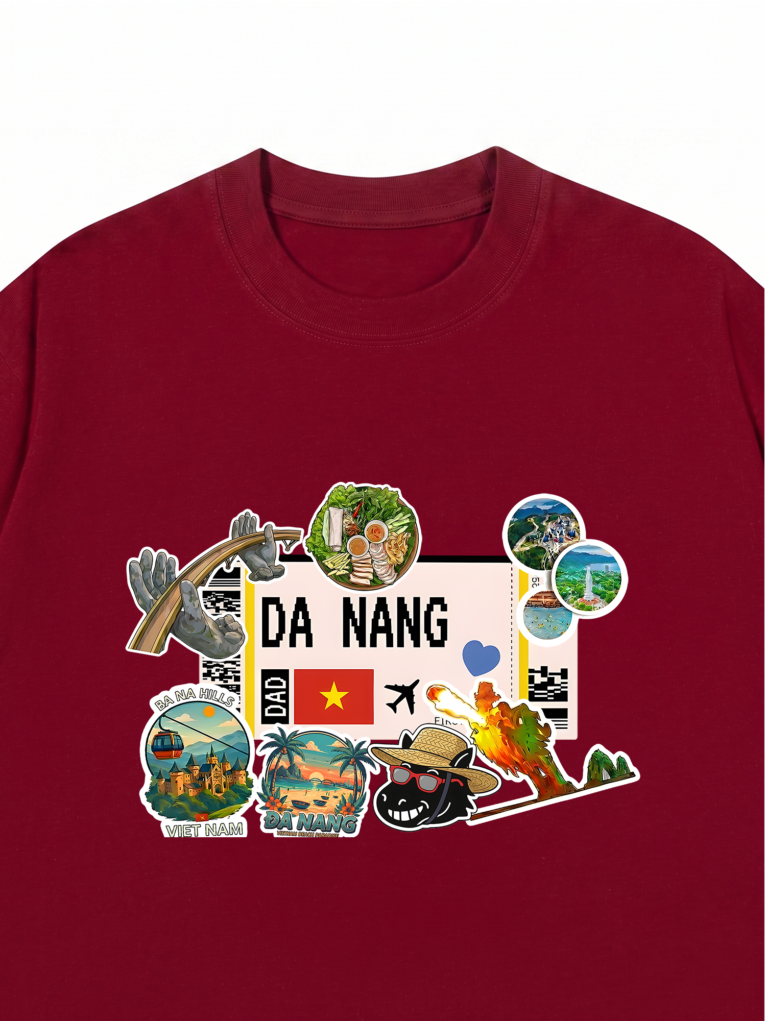 Áo Thun Relaxed Fit Du Lịch Đà Nẵng