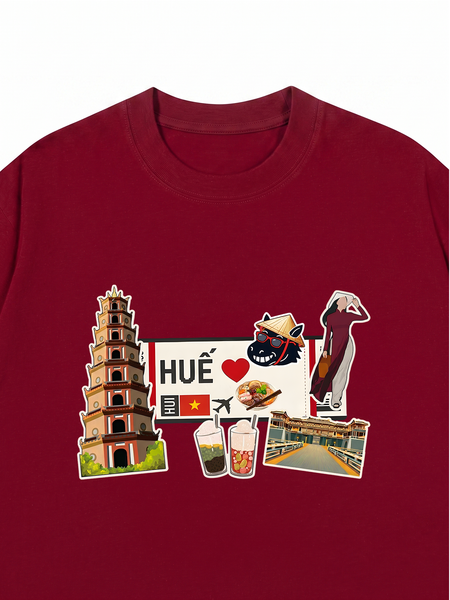 Áo Thun Relaxed Fit Du Lịch Huế