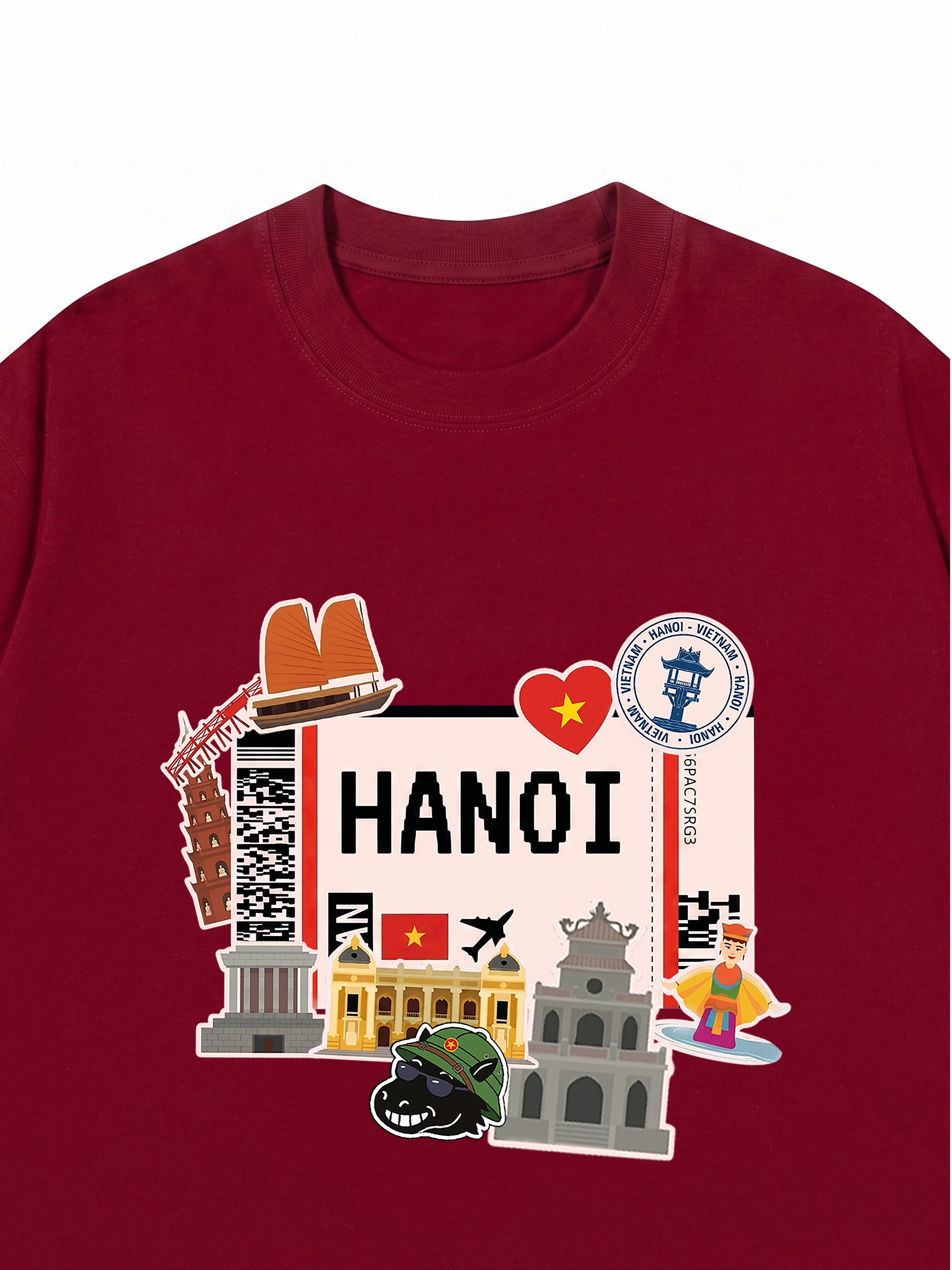 Áo Thun Relaxed Fit Du Lịch Hà Nội