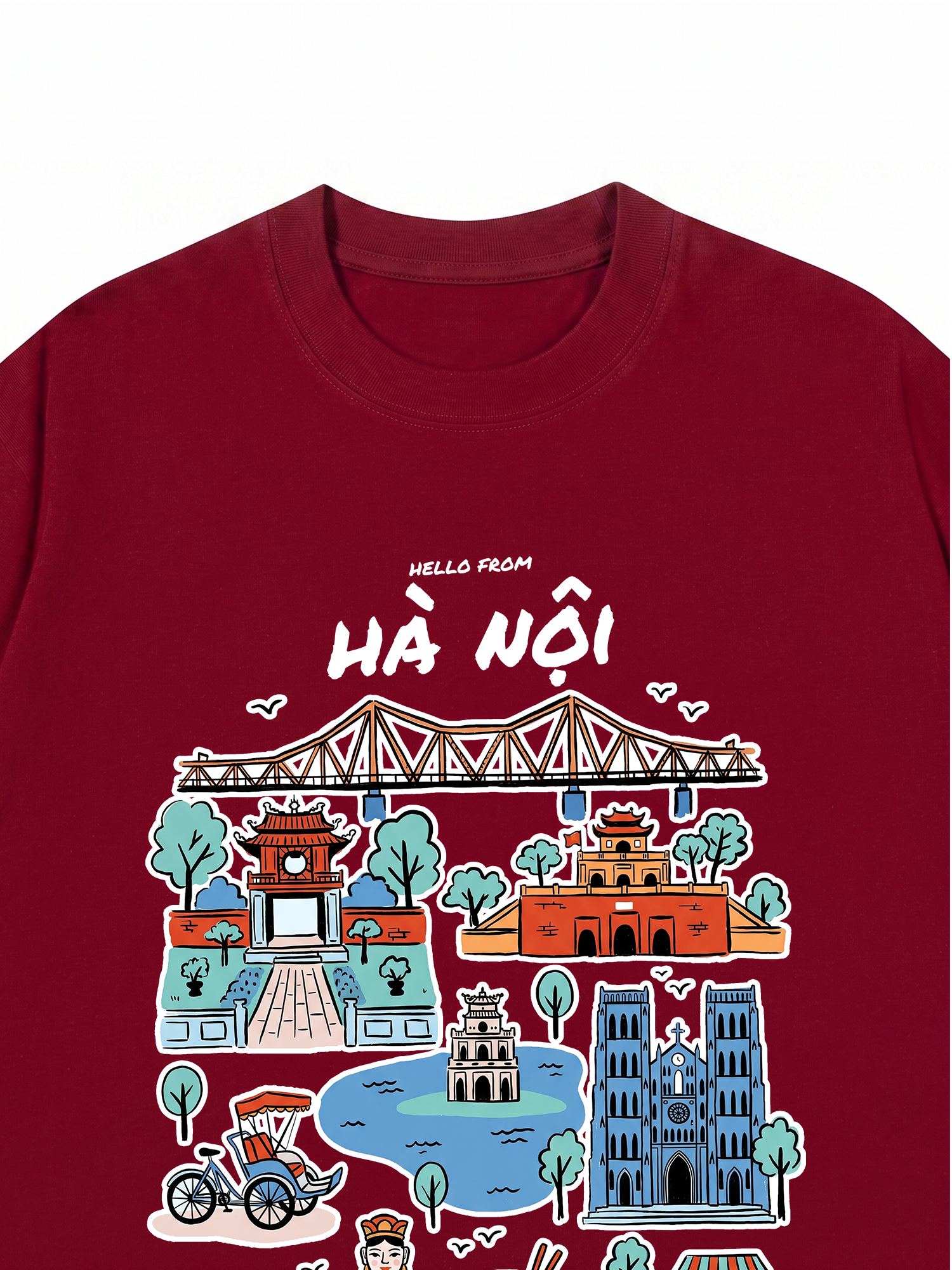 Áo Thun Relaxed Fit Hello From Hà Nội