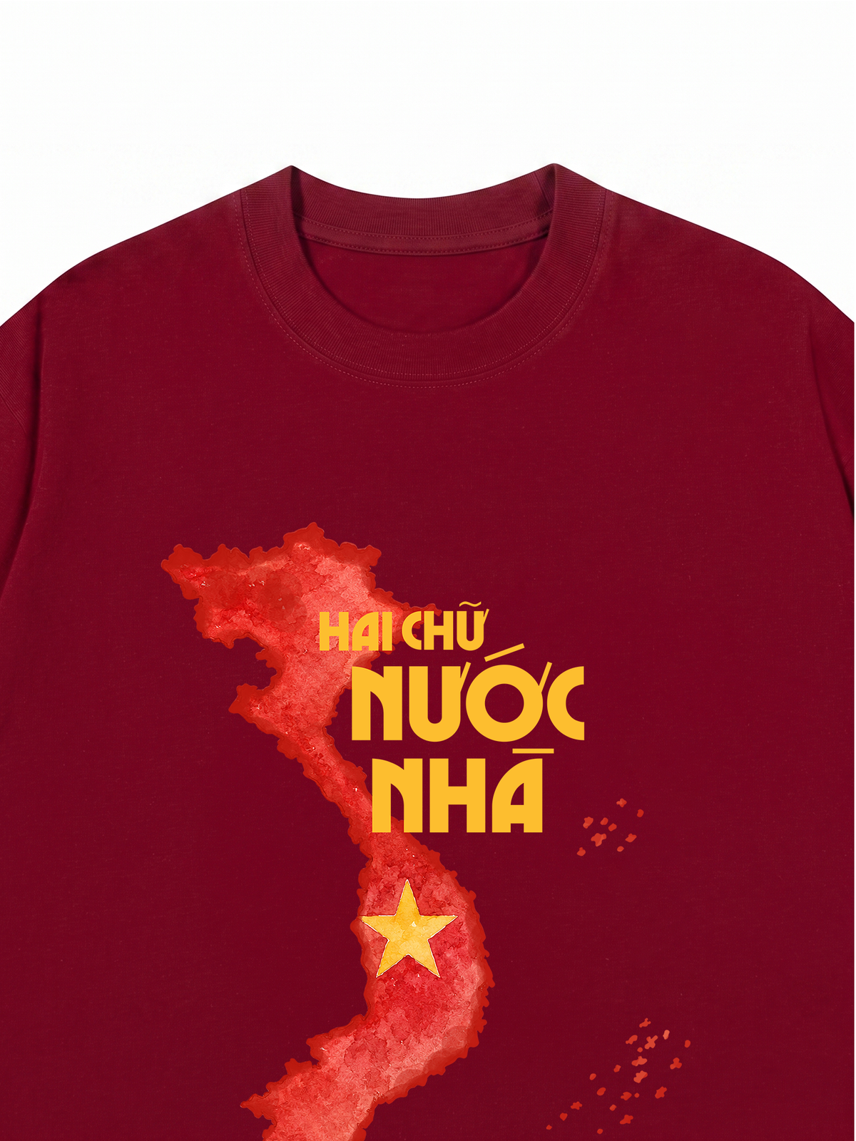 Áo Thun Relaxed Fit Hai Chữ Nước Nhà