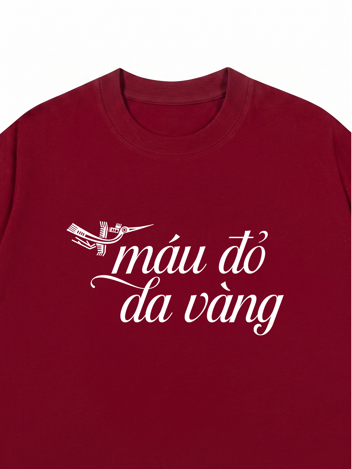Áo Thun Relaxed Fit Máu Đỏ Da Vàng
