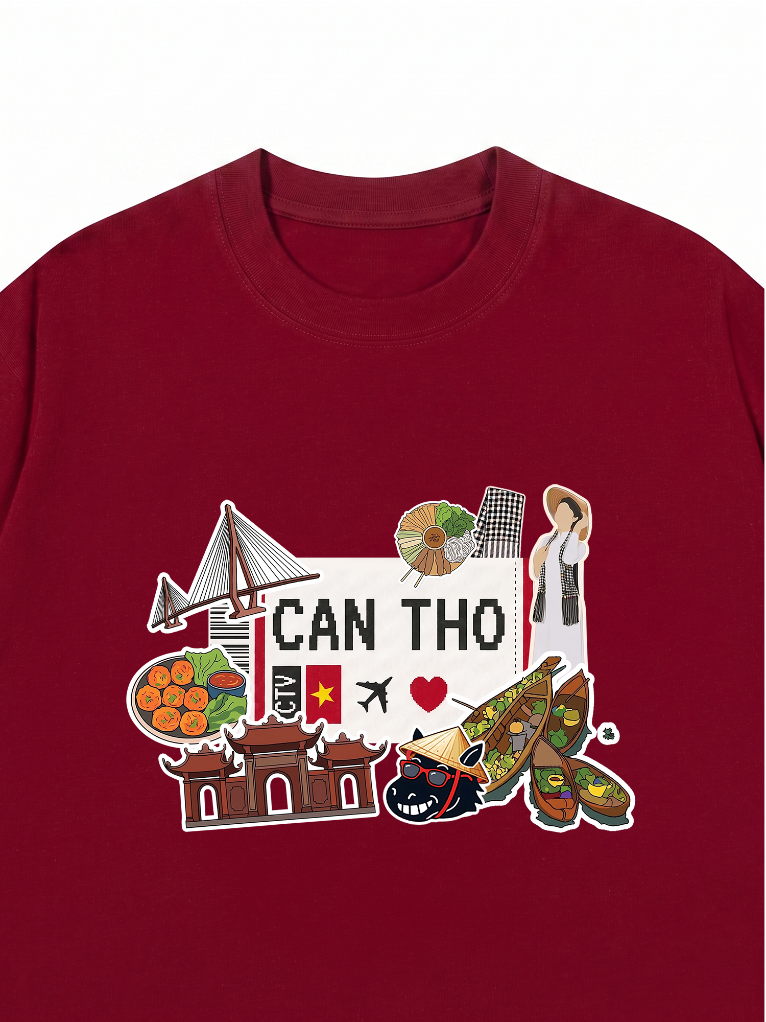 Áo Thun Relaxed Fit Du lịch Cần Thơ
