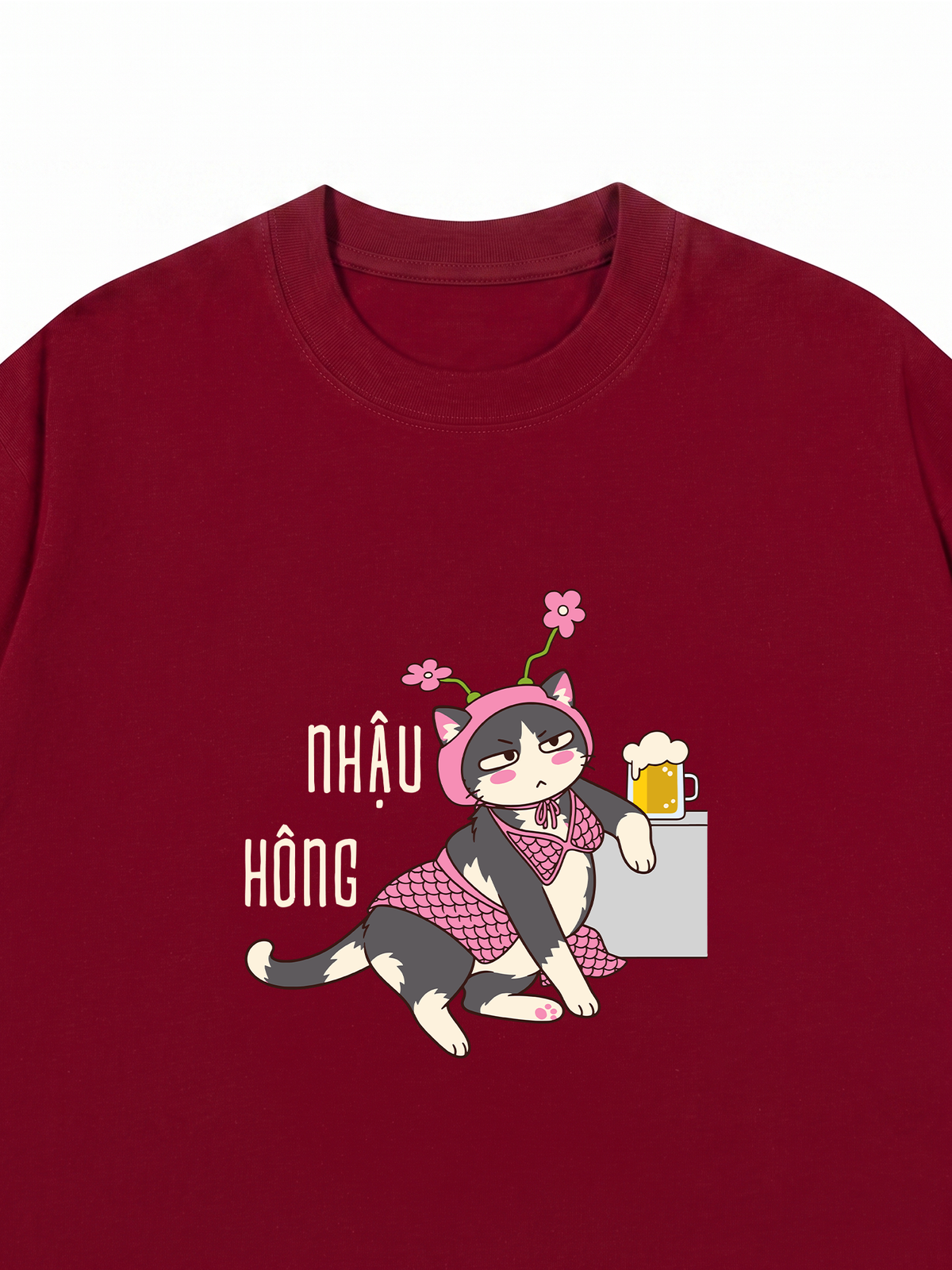 Áo Thun Relaxed Fit Nhậu Hông