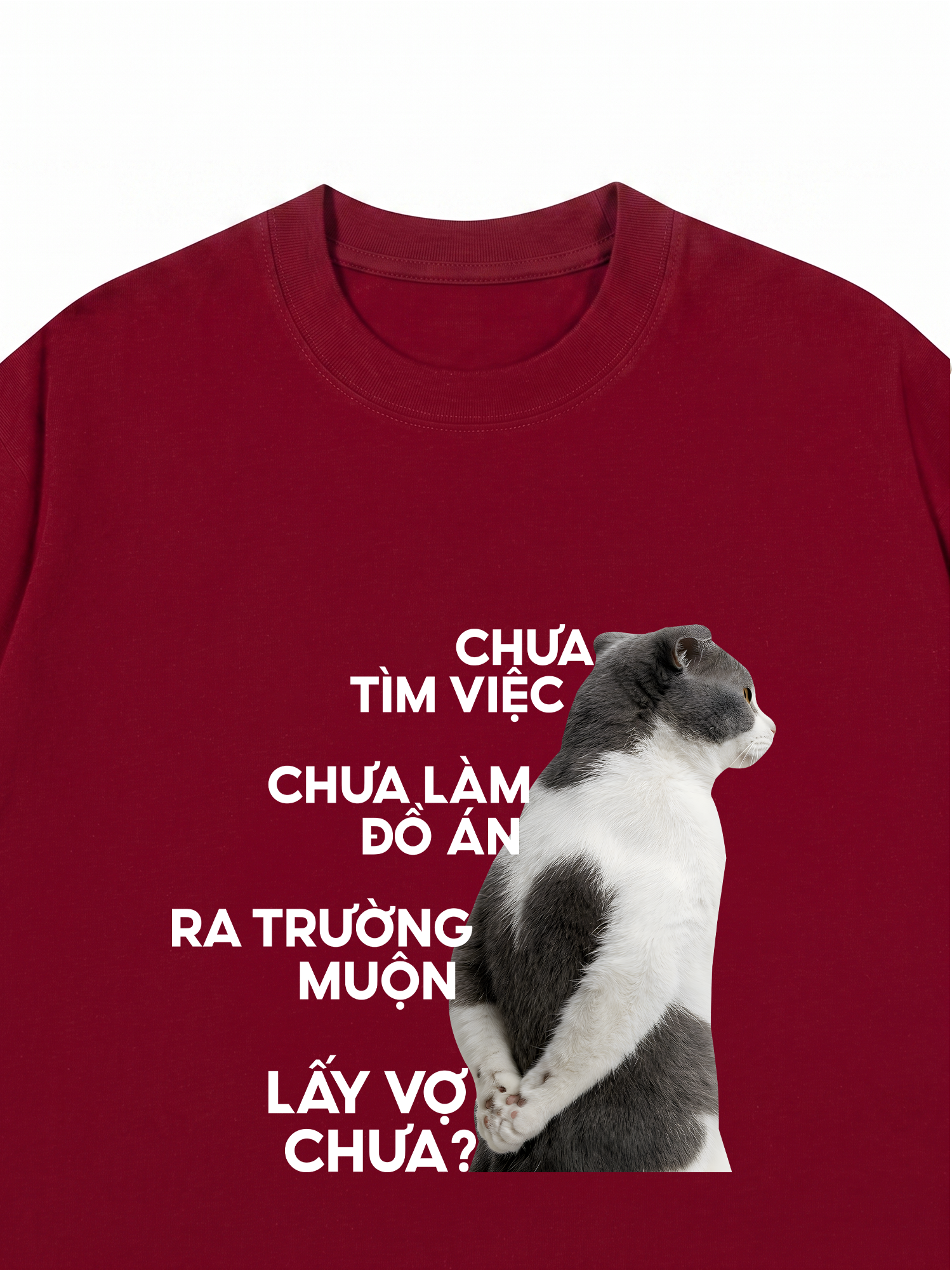 Áo Thun Relaxed Fit Cột Sống Sinh Viên