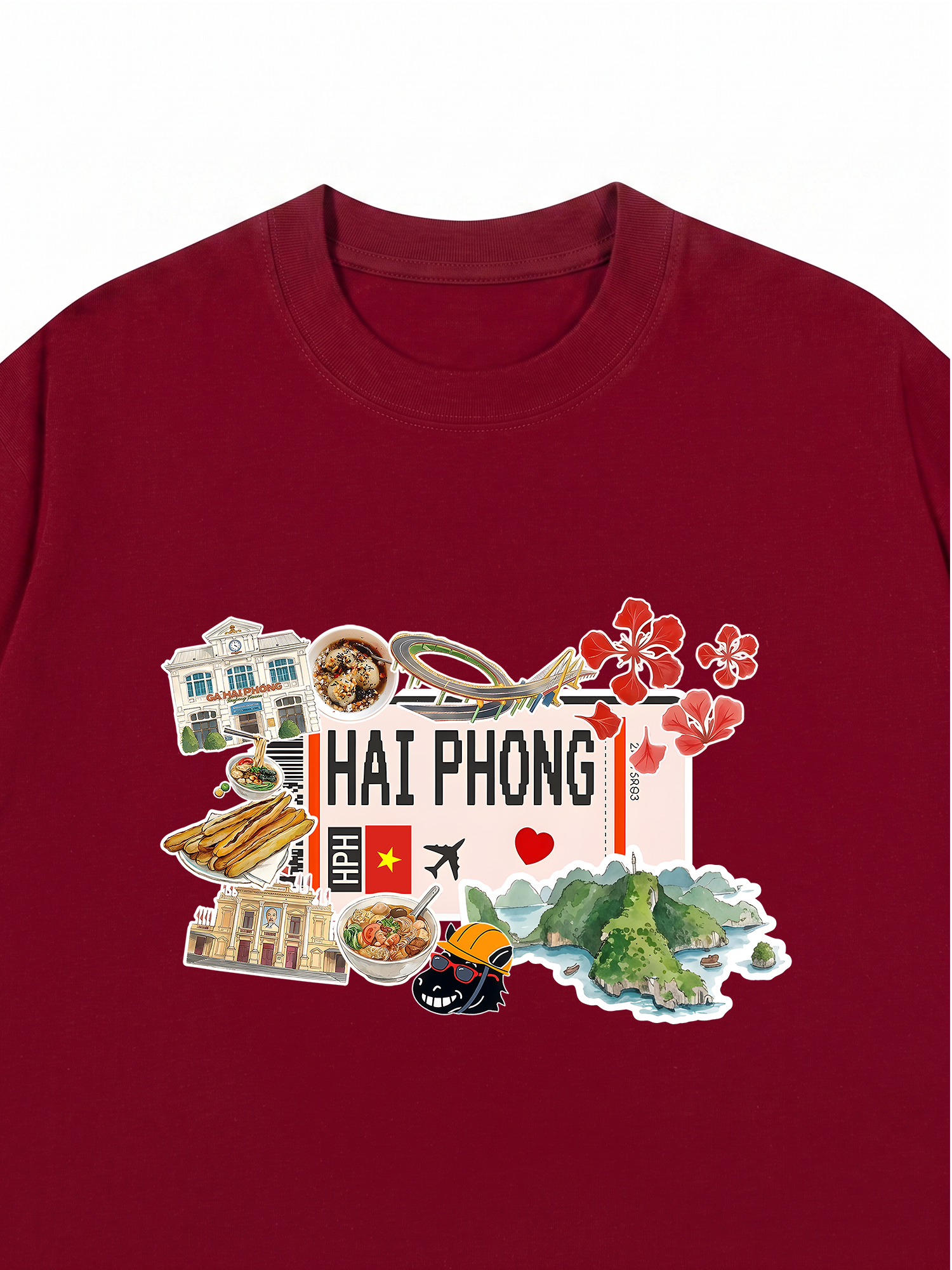 Áo Thun Relaxed Fit Du Lịch Hải Phòng