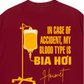 Áo Thun Relaxed Fit Blood Type Is Bia Hơi