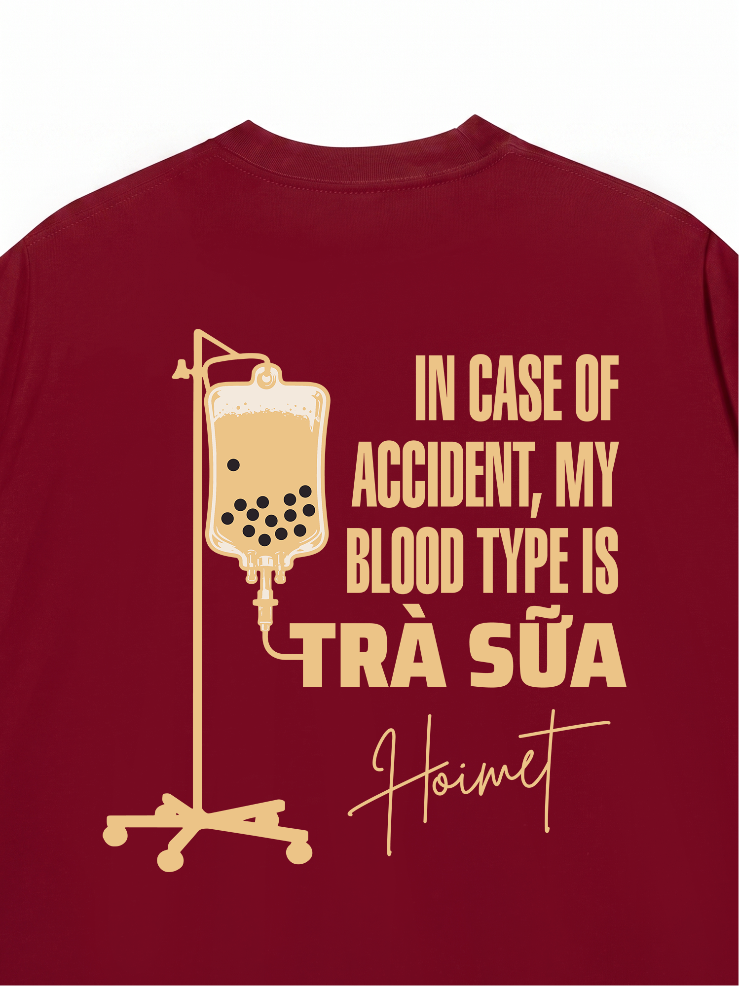 Áo Thun Relaxed Fit Blood Type Is Trà Sữa